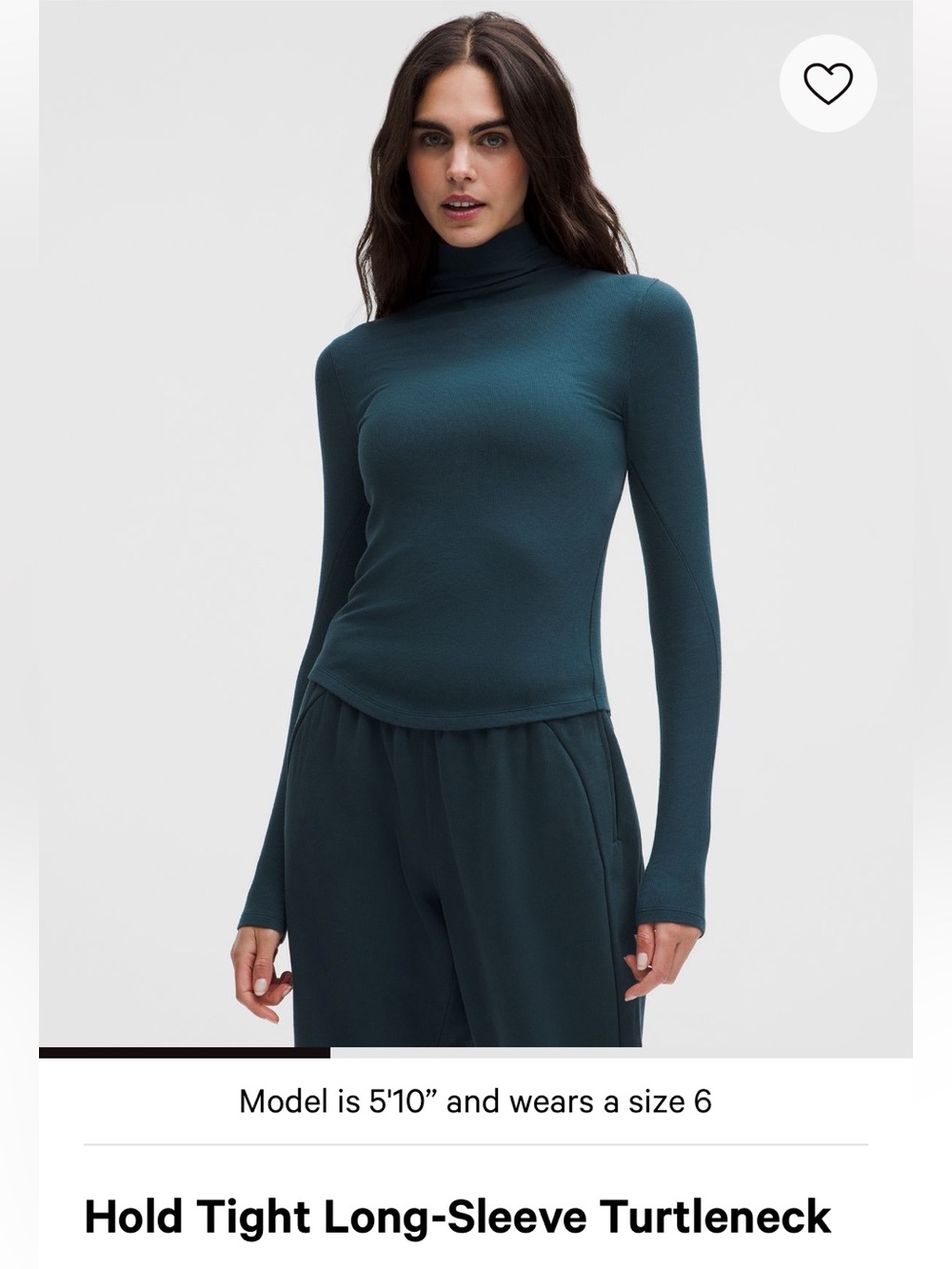 🔥LULULEMON Hold Tight Turtle Neck Long Sleeve INDOCHINE BLUE - Picture 6 of 8